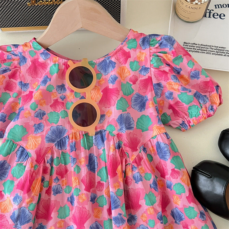 Vestido infantil de flores de verano