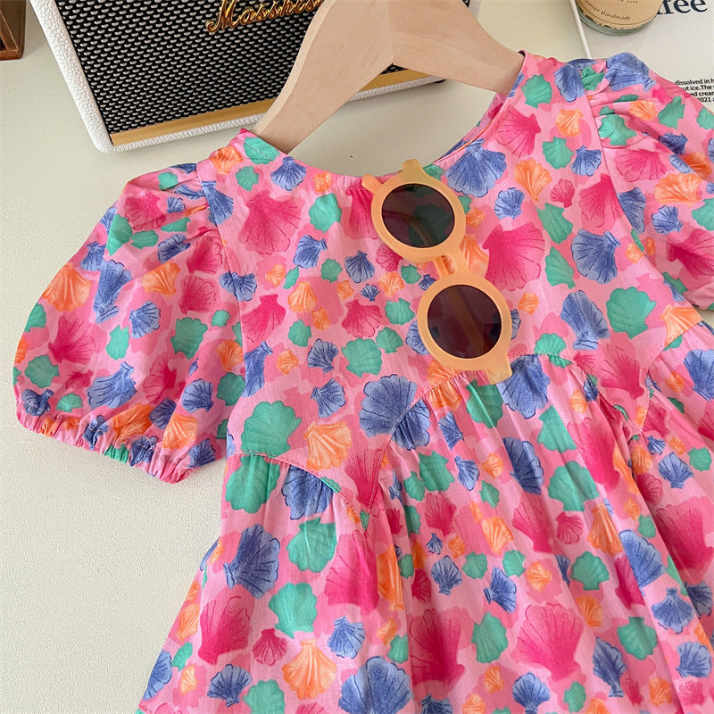 Vestido infantil de flores de verano