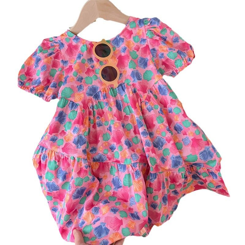Vestido infantil de flores de verano