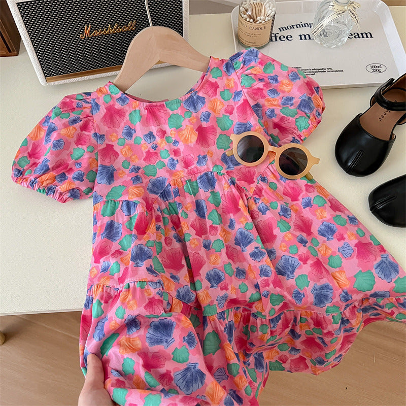 Vestido infantil de flores de verano