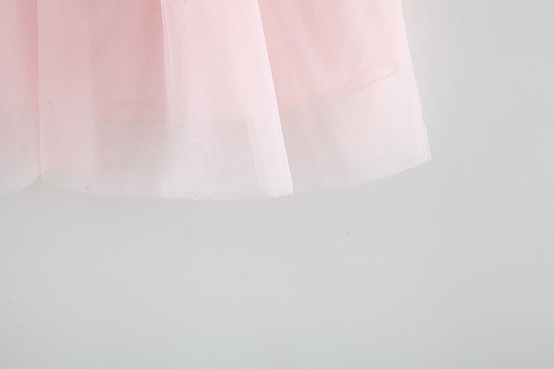 Vestido Infantil de Flores de Tul