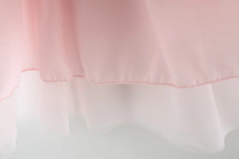 Vestido Infantil Flores y Tul