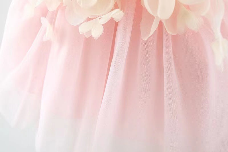 Vestido Infantil Flores y Tul