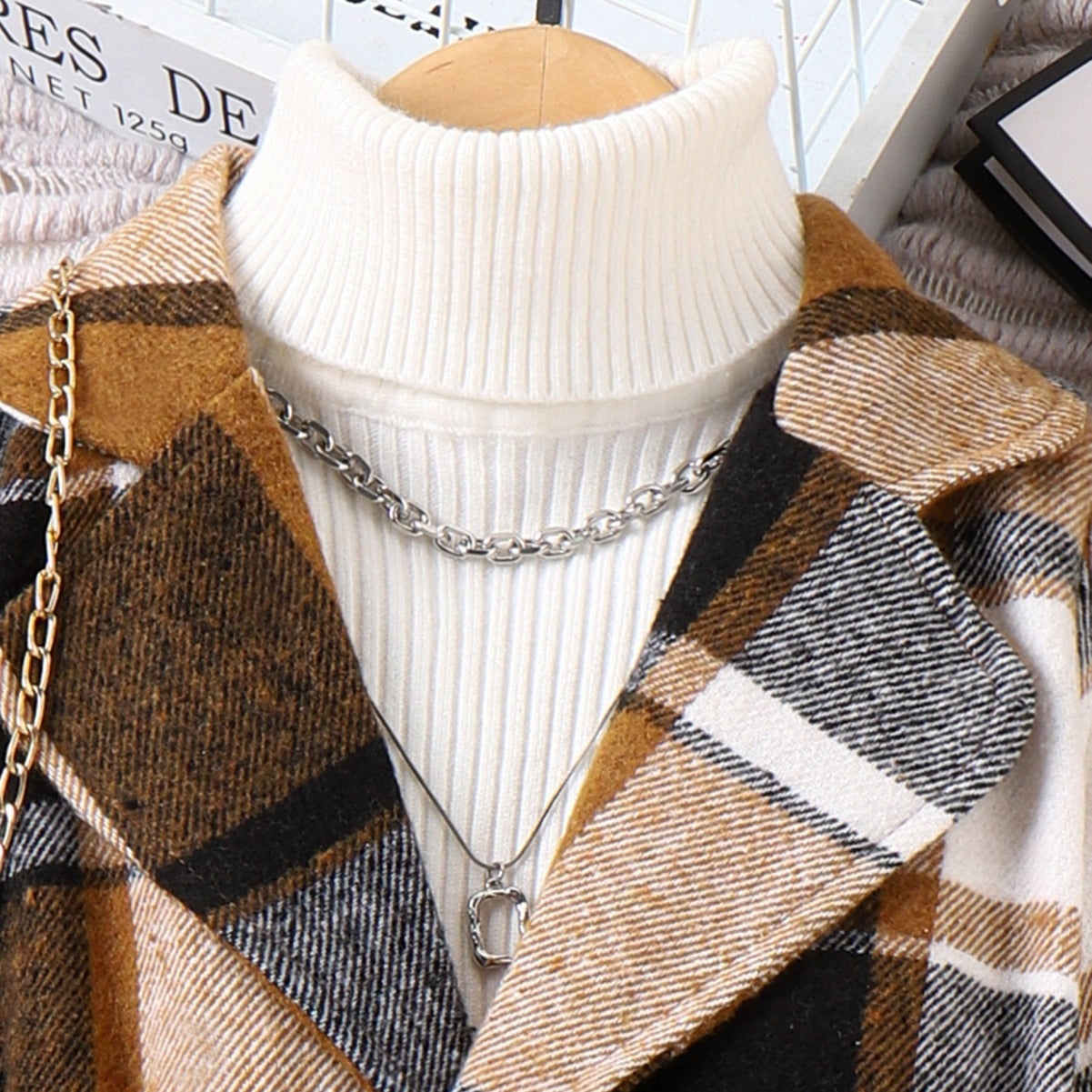 Vestido infantil a cuadros para mujer