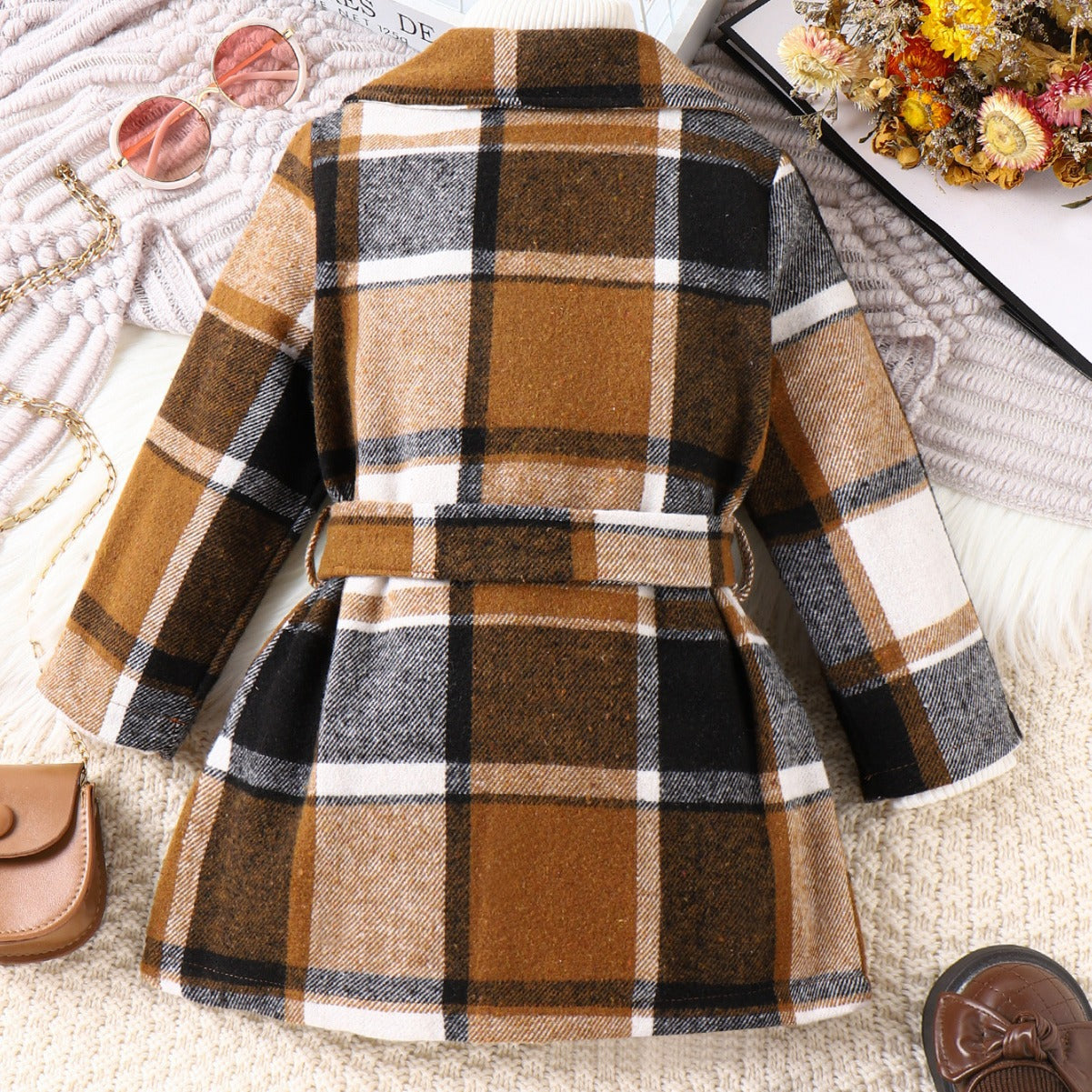 Vestido infantil a cuadros para mujer