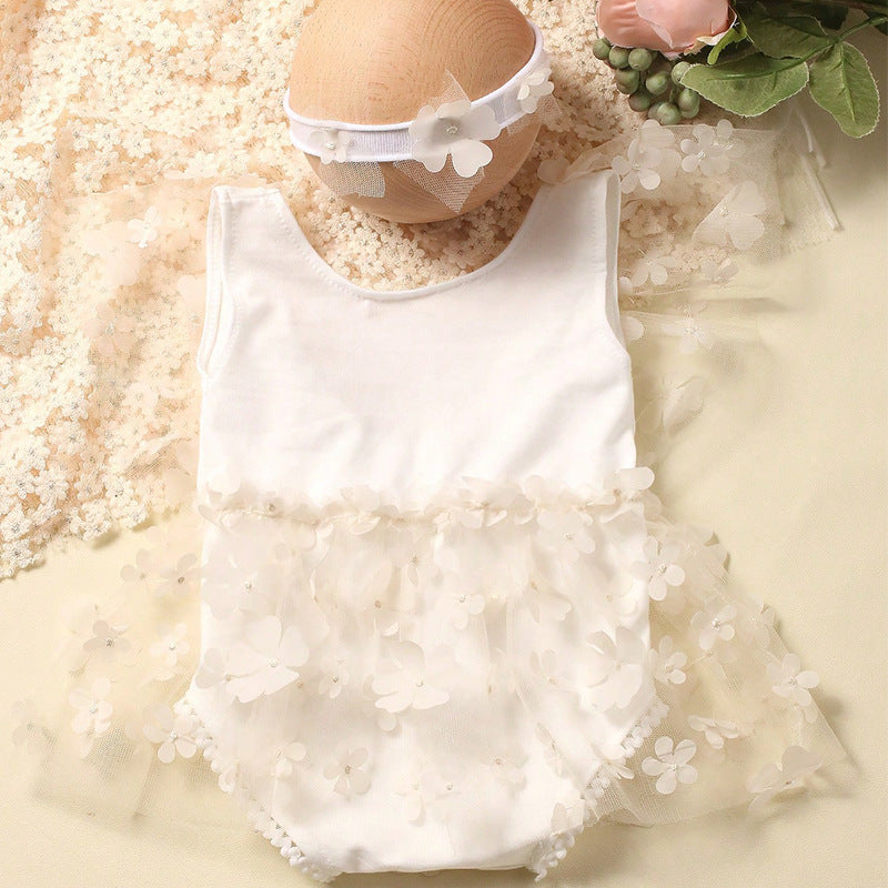 Body infantil de tul floral