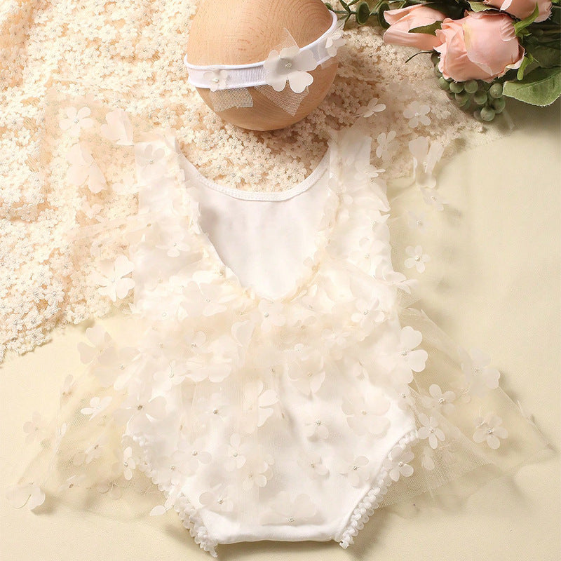 Body infantil de tul floral