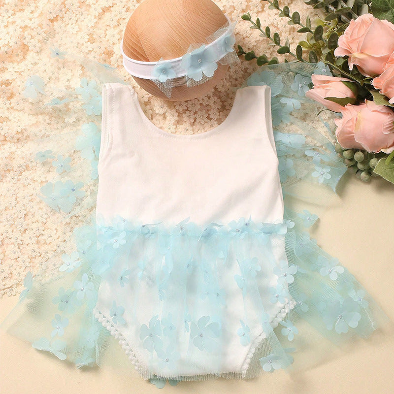 Body infantil de tul floral