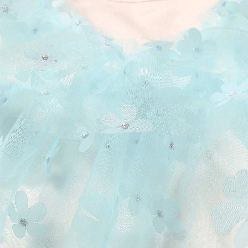 Body infantil de tul floral