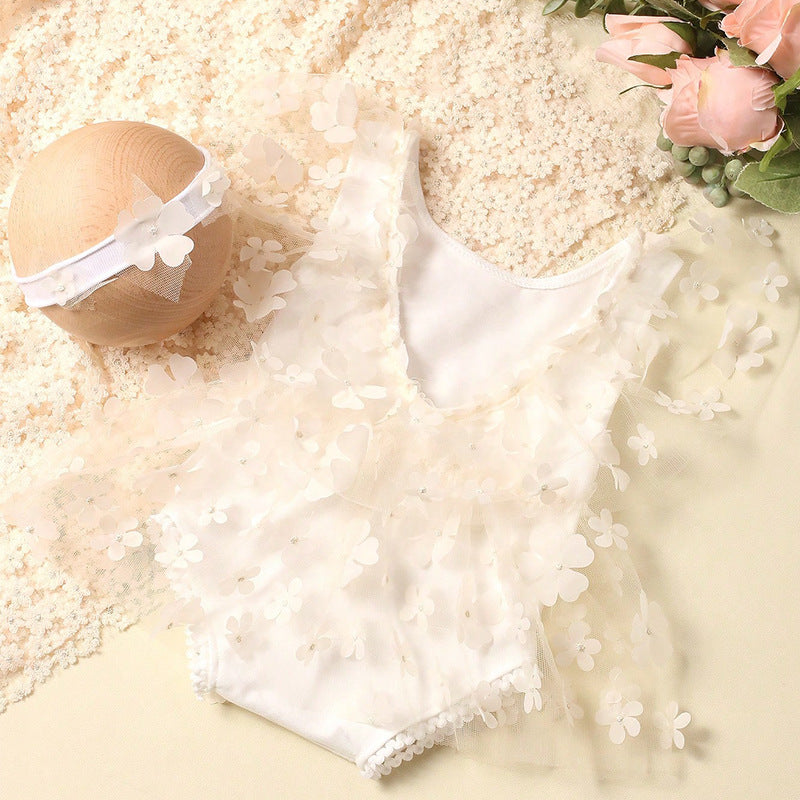 Body infantil de tul floral