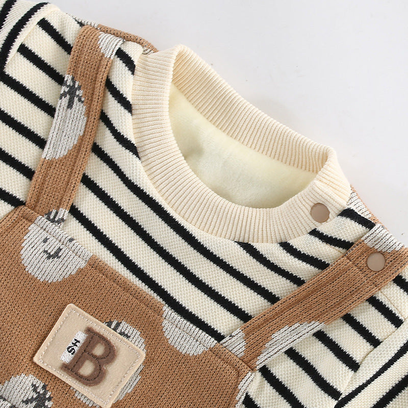 Mono de rayas faciales para niños