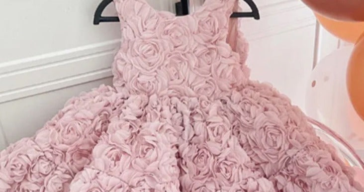 Vestido Infantil Rosas