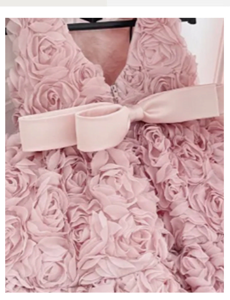 Vestido Infantil Rosas