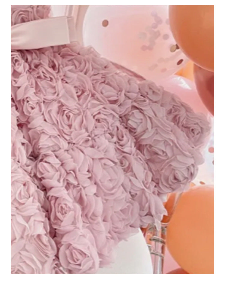 Vestido Infantil Rosas