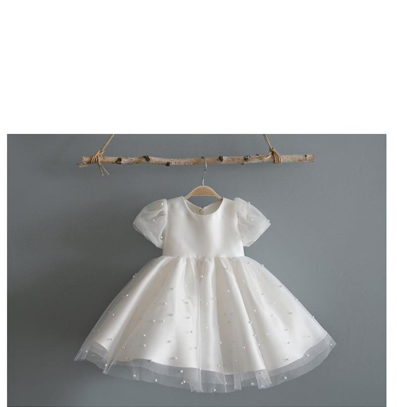 Vestido Infantil Perla Blanca