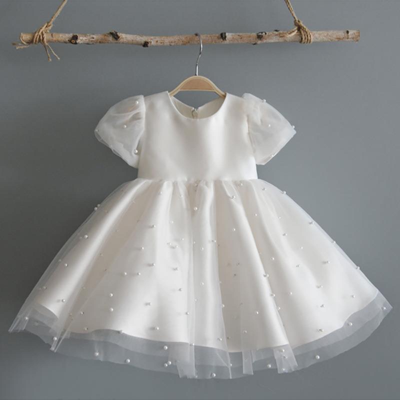 Vestido Infantil Perla Blanca
