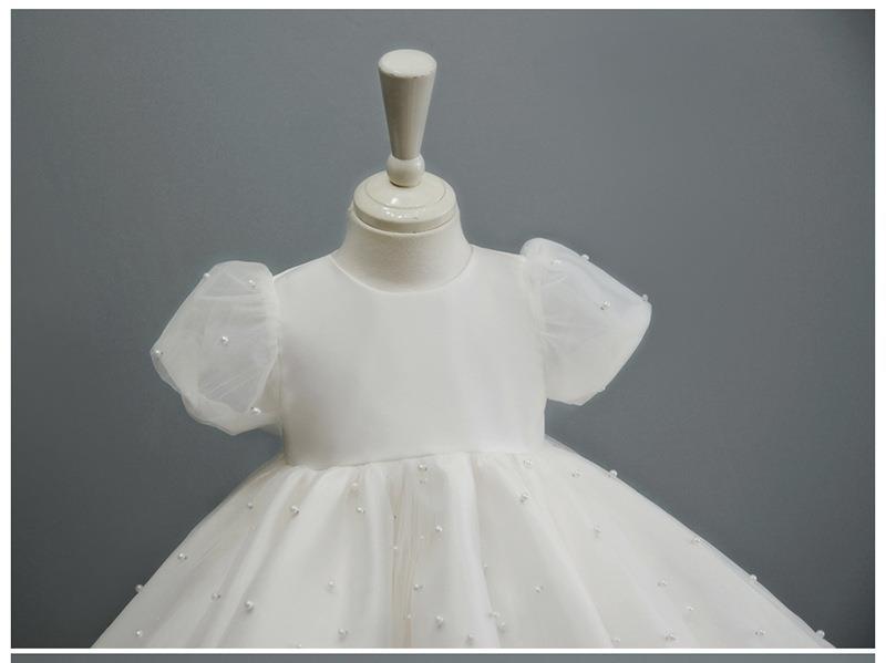 Vestido Infantil Perla Blanca