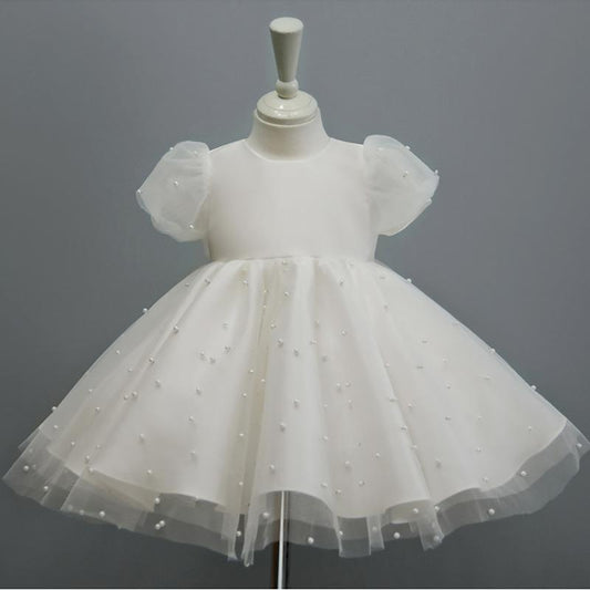 Vestido Infantil Perla Blanca