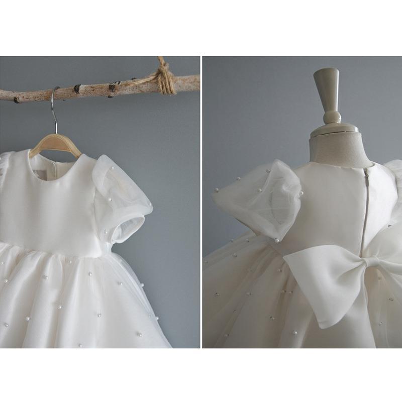 Vestido Infantil Perla Blanca