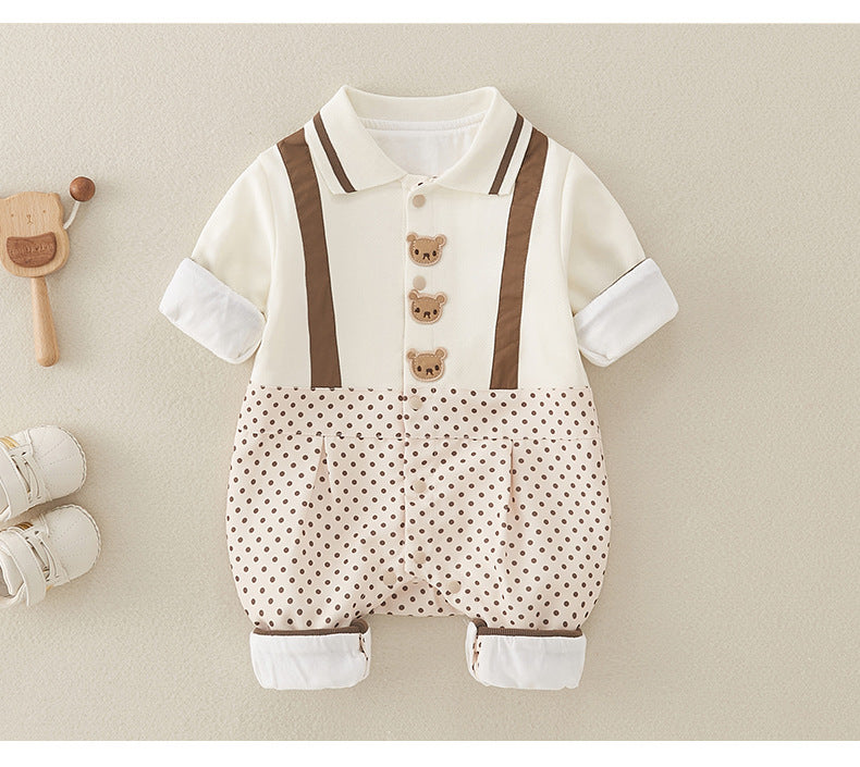 Mono infantil con cuello de osito de peluche