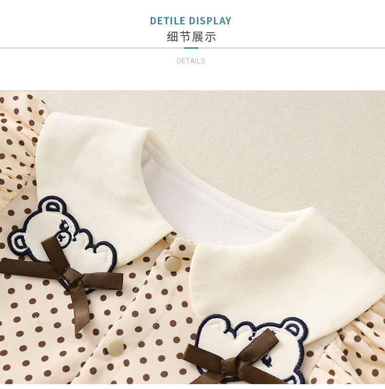 Mono infantil con cuello de osito de peluche