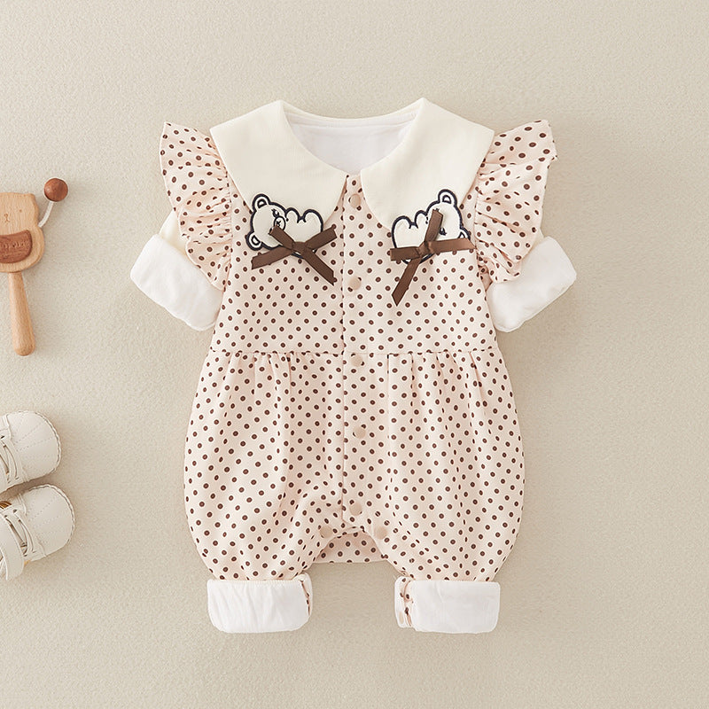 Mono infantil con cuello de osito de peluche