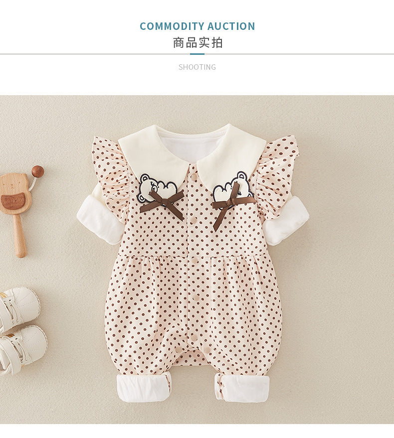 Mono infantil con cuello de osito de peluche