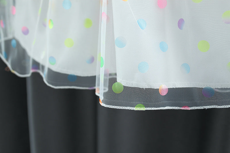 Vestido infantil de lunares de colores