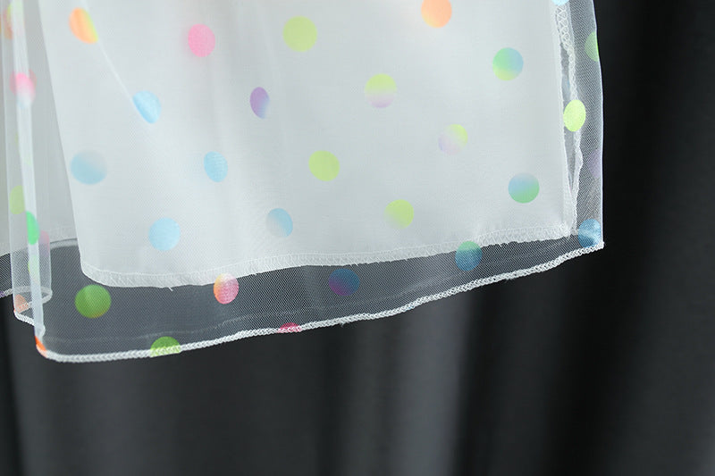 Vestido infantil de lunares de colores