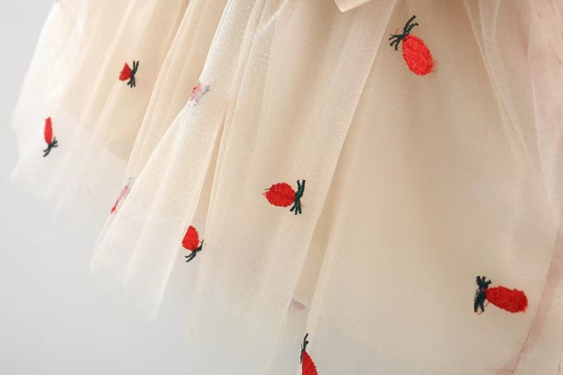 Vestido infantil encaje perlas