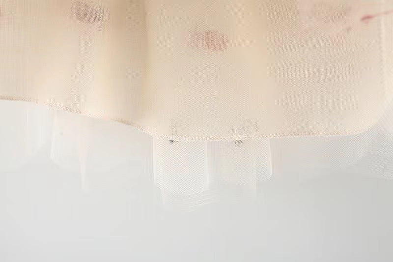 Vestido infantil encaje perlas