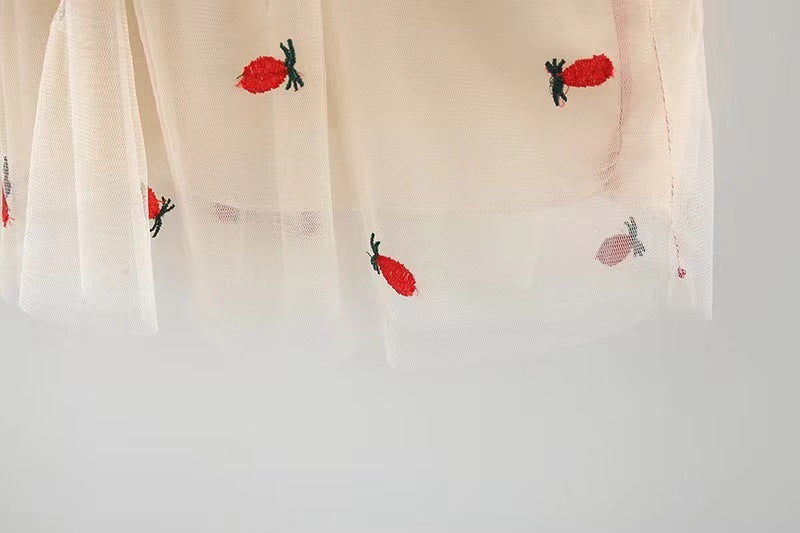 Vestido infantil encaje perlas