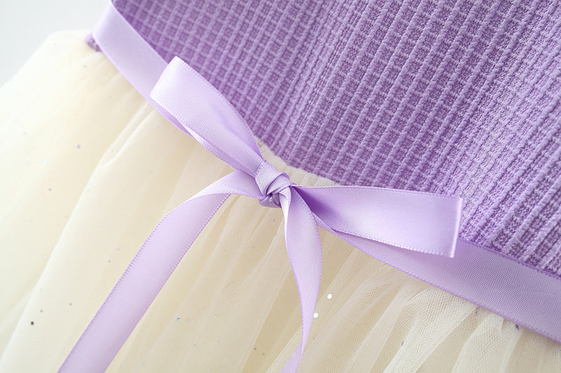 Vestido infantil encaje perlas