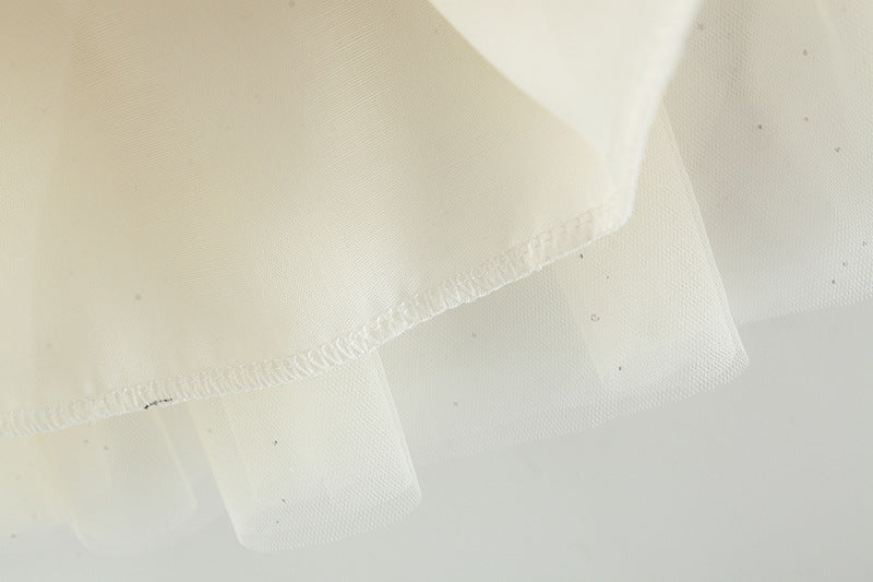 Vestido infantil encaje perlas