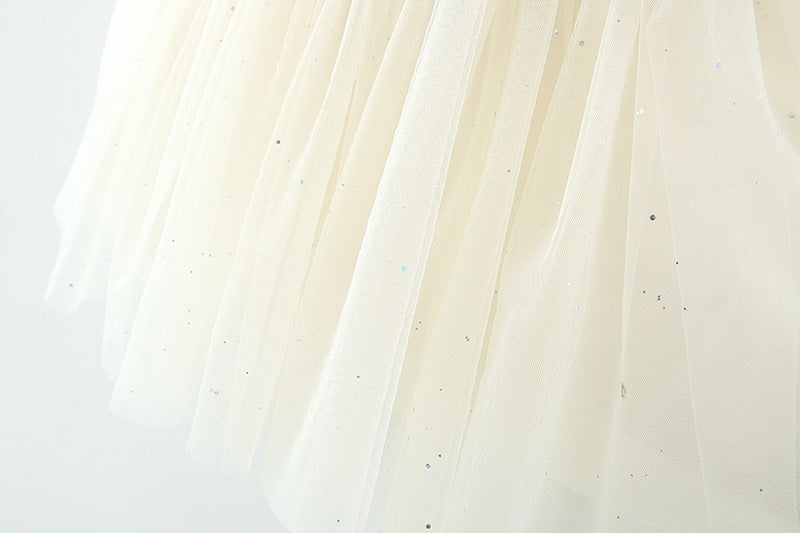 Vestido infantil encaje perlas