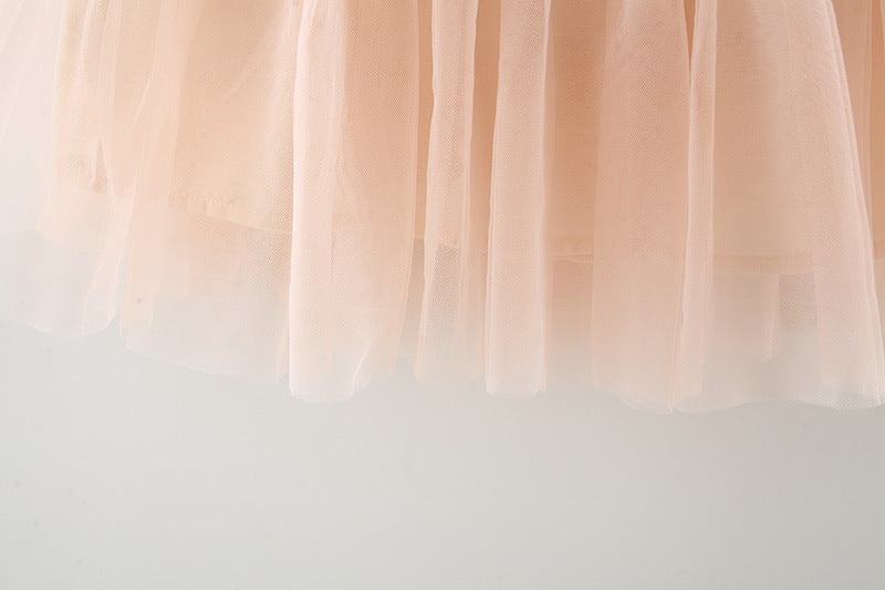 Vestido Infantil con Cuello de Conejito