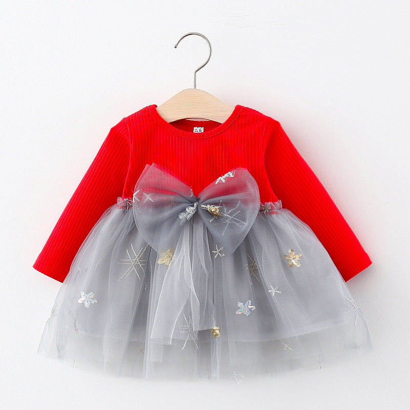 Vestido Infantil de Tul y Encaje