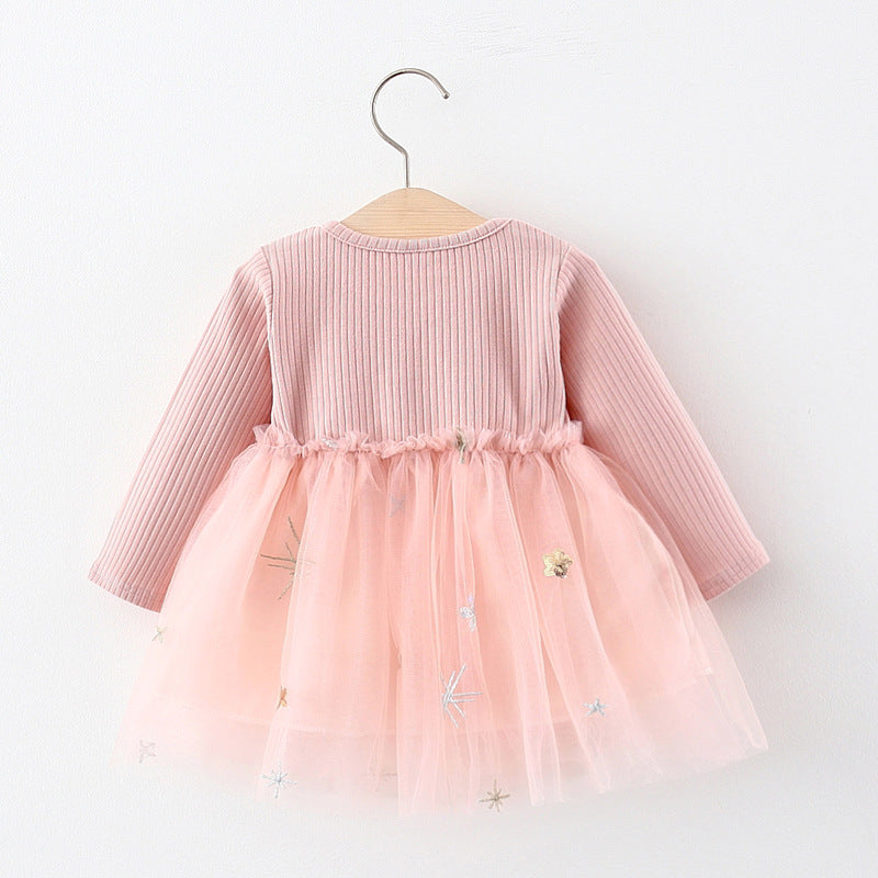 Vestido Infantil de Tul y Encaje