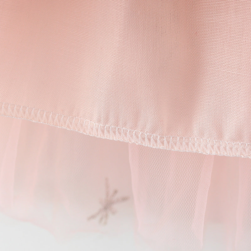 Vestido Infantil de Tul y Encaje