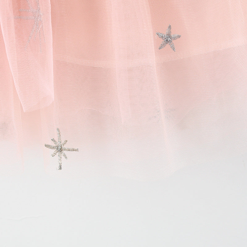 Vestido Infantil de Tul y Encaje