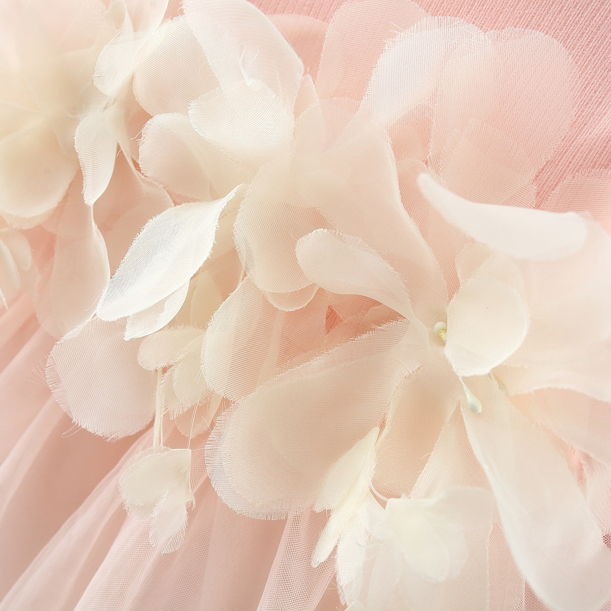 Vestido floral de tul infantil