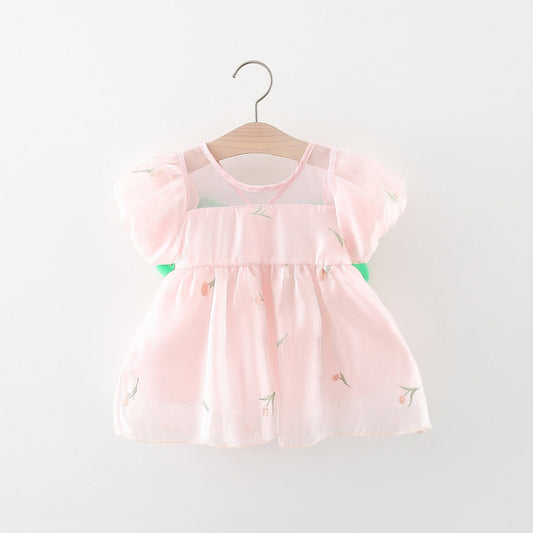 Vestido Infantil Florzinhas Asinha