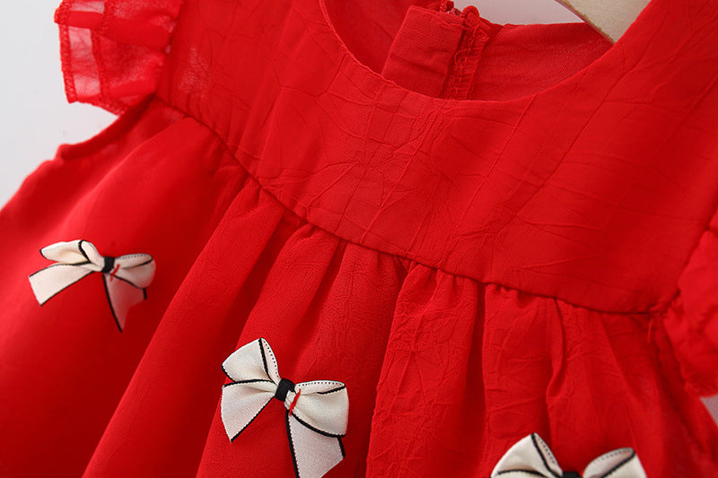 Vestido Infantil de Verano con Lazo