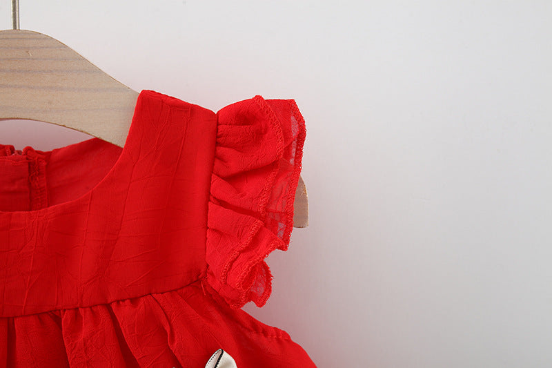 Vestido Infantil de Verano con Lazo