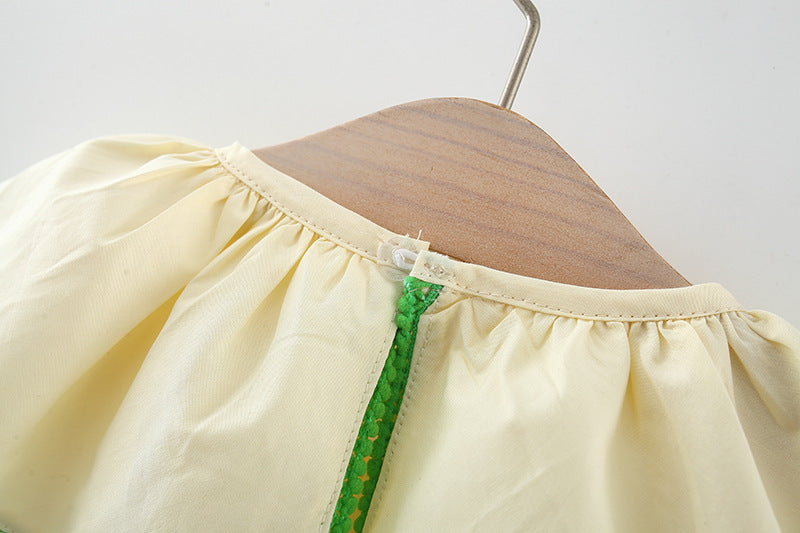 Vestido Infantil Manguinha Corações