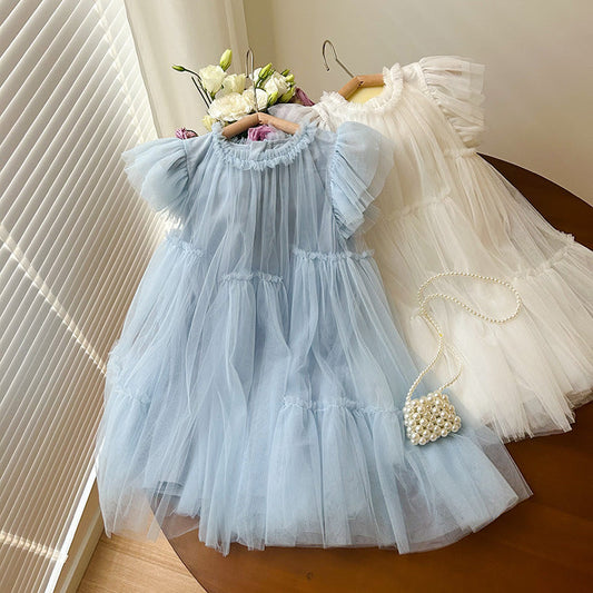 Vestido Infantil Volantes Tul