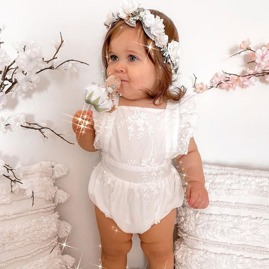 Body Infantil Bordado + Tiara