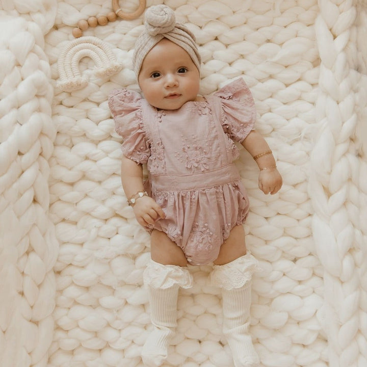 Body Infantil Bordado + Tiara