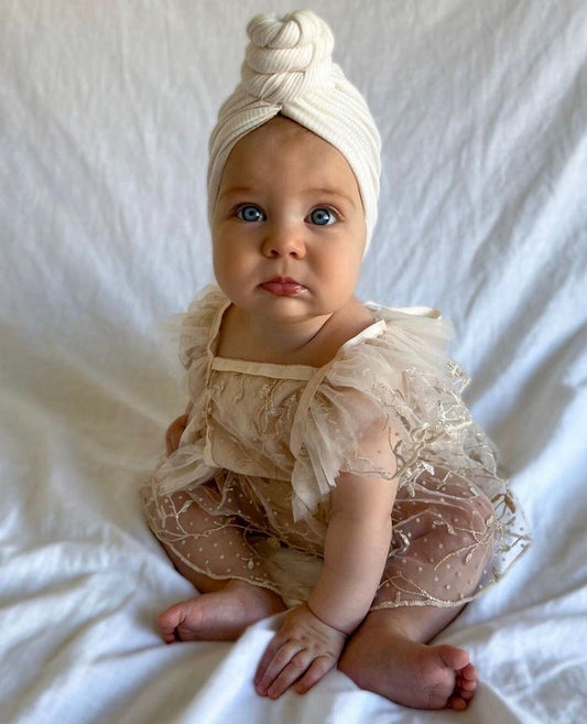 Body Infantil Femenino Vintage Beige