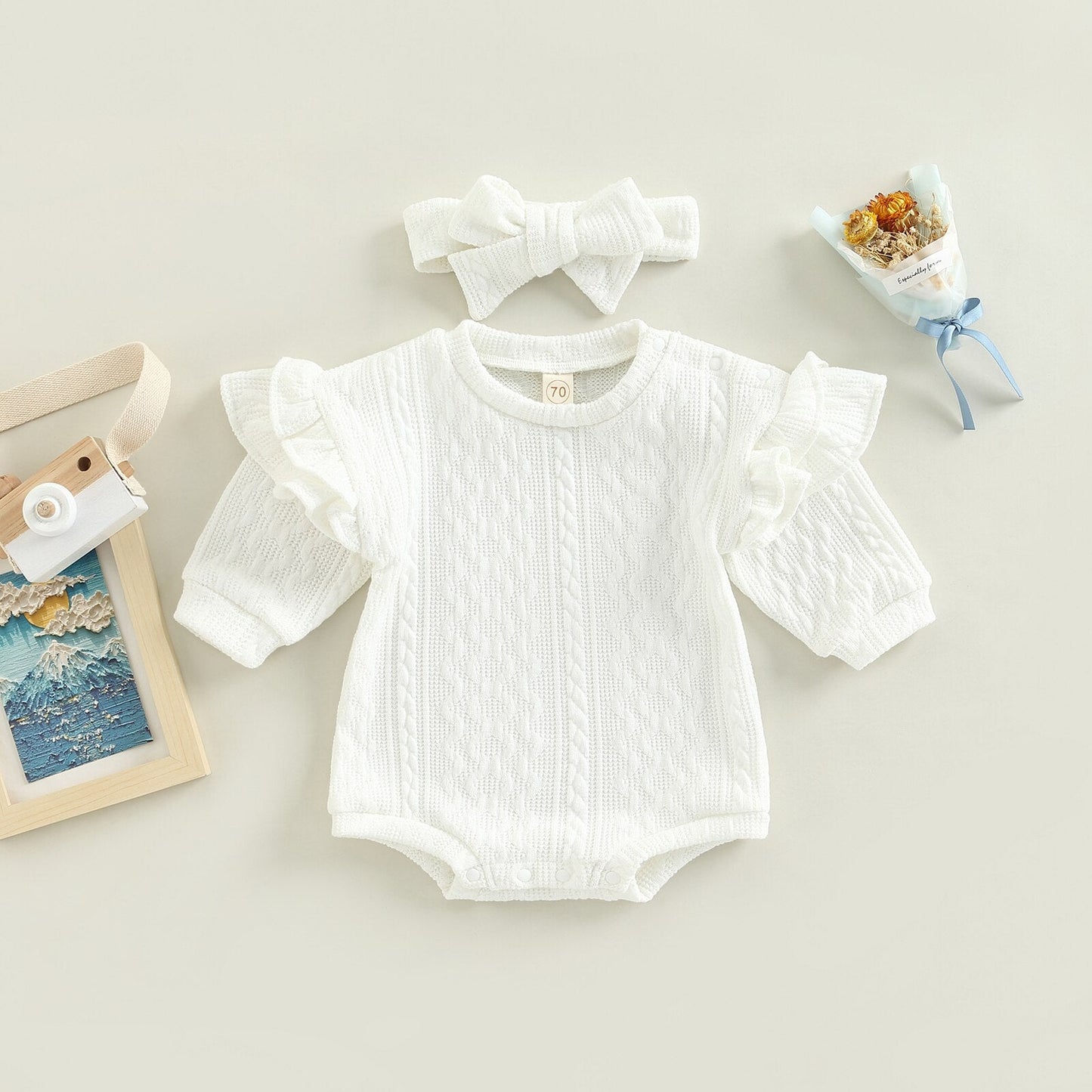 Body + Cinturón Infantil Femenino de Otoño